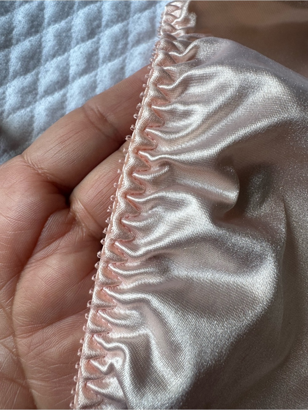 Victoria's Secret vintage Satin Lace Bikini Briefs - Light Pink - Picture 9 of 13